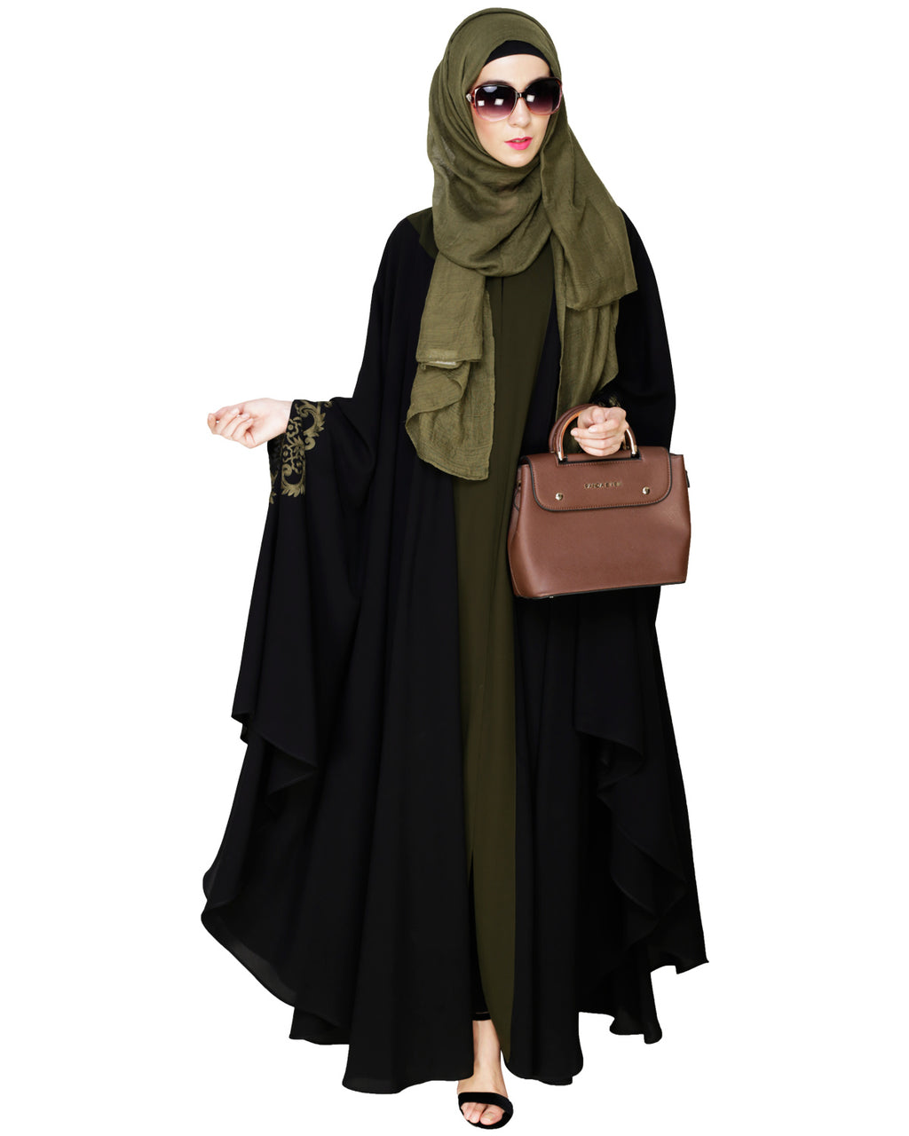 Delicate Embroidered Irani Kaftan