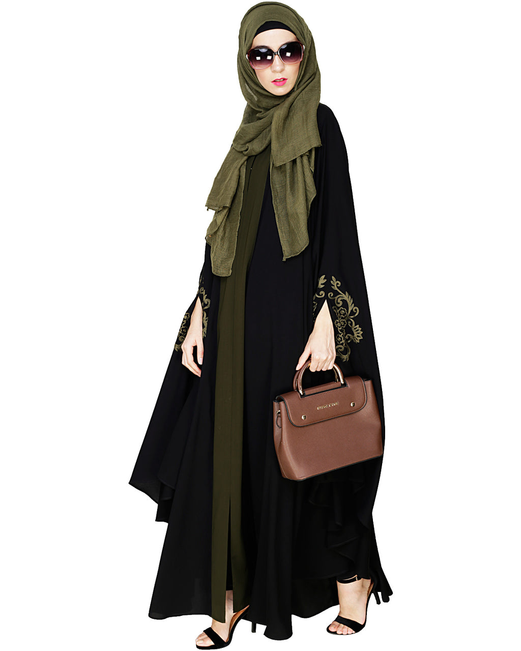 Delicate Embroidered Irani Kaftan