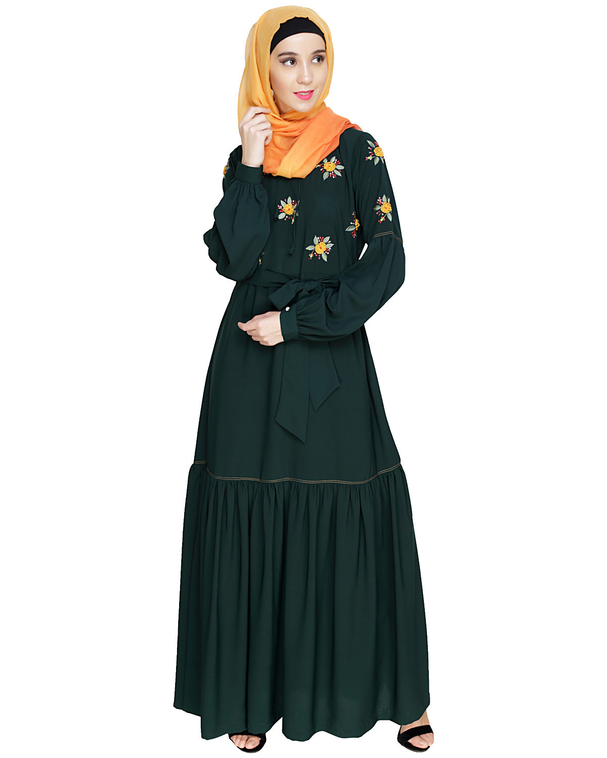 Dreamy Floral Embroiderd Abaya