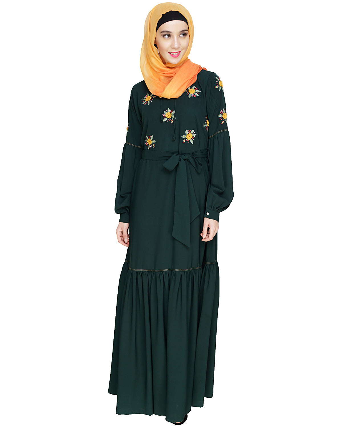 Dreamy Floral Embroiderd Abaya
