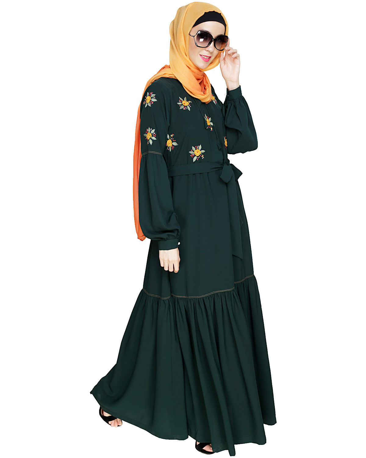 Dreamy Floral Embroiderd Abaya