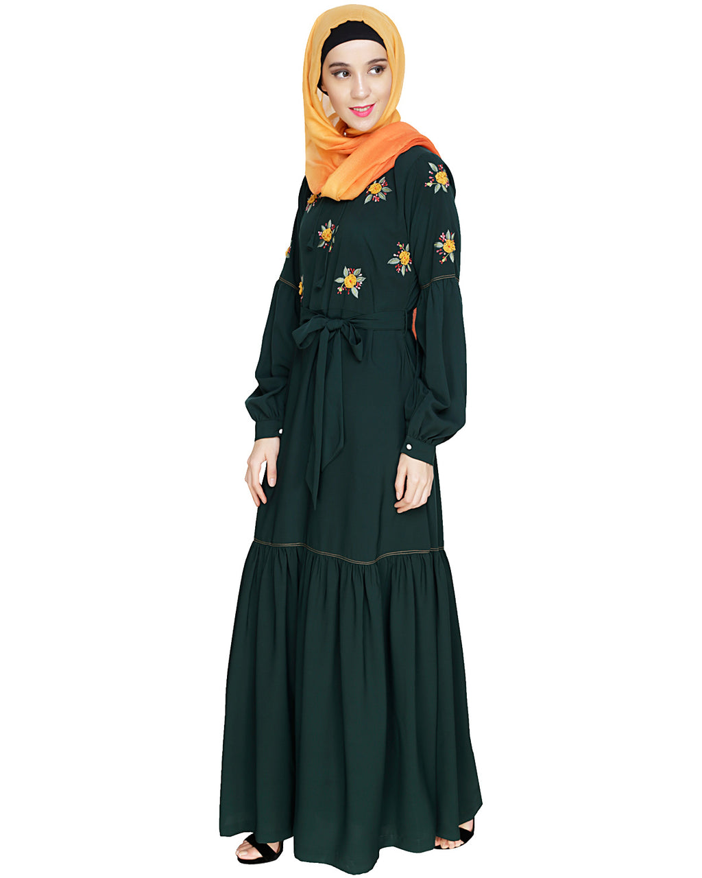 Dreamy Floral Embroiderd Abaya