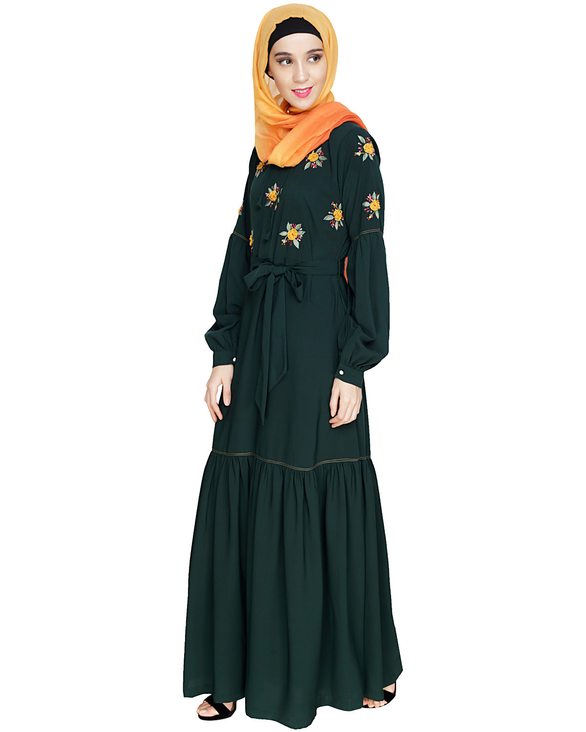 Dreamy Floral Embroiderd Abaya