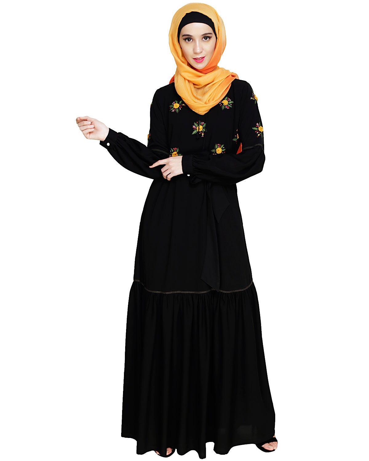Dreamy Floral Embroiderd Abaya