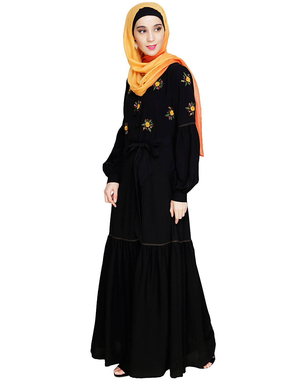 Dreamy Floral Embroiderd Abaya