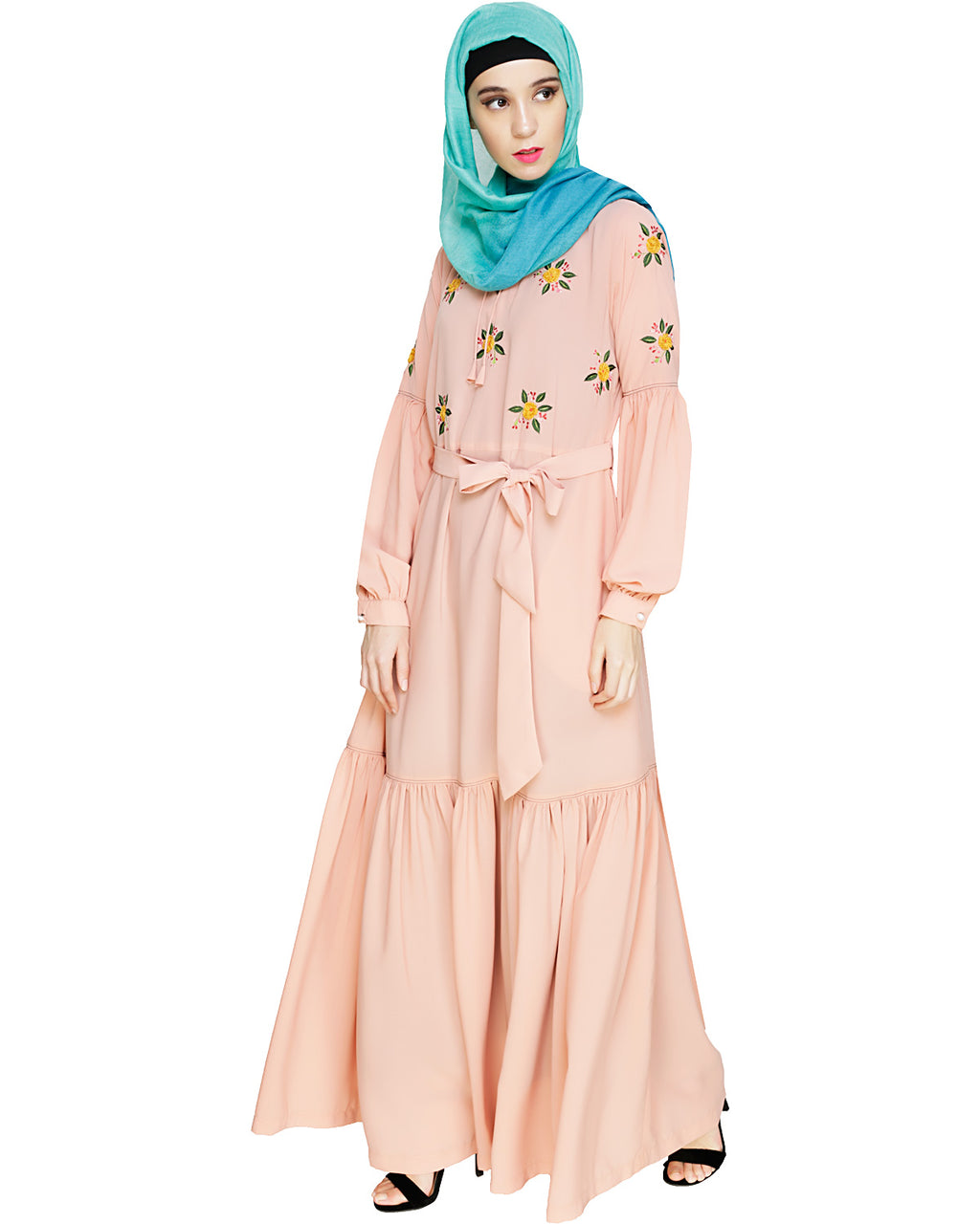 Dreamy Floral Embroiderd Abaya