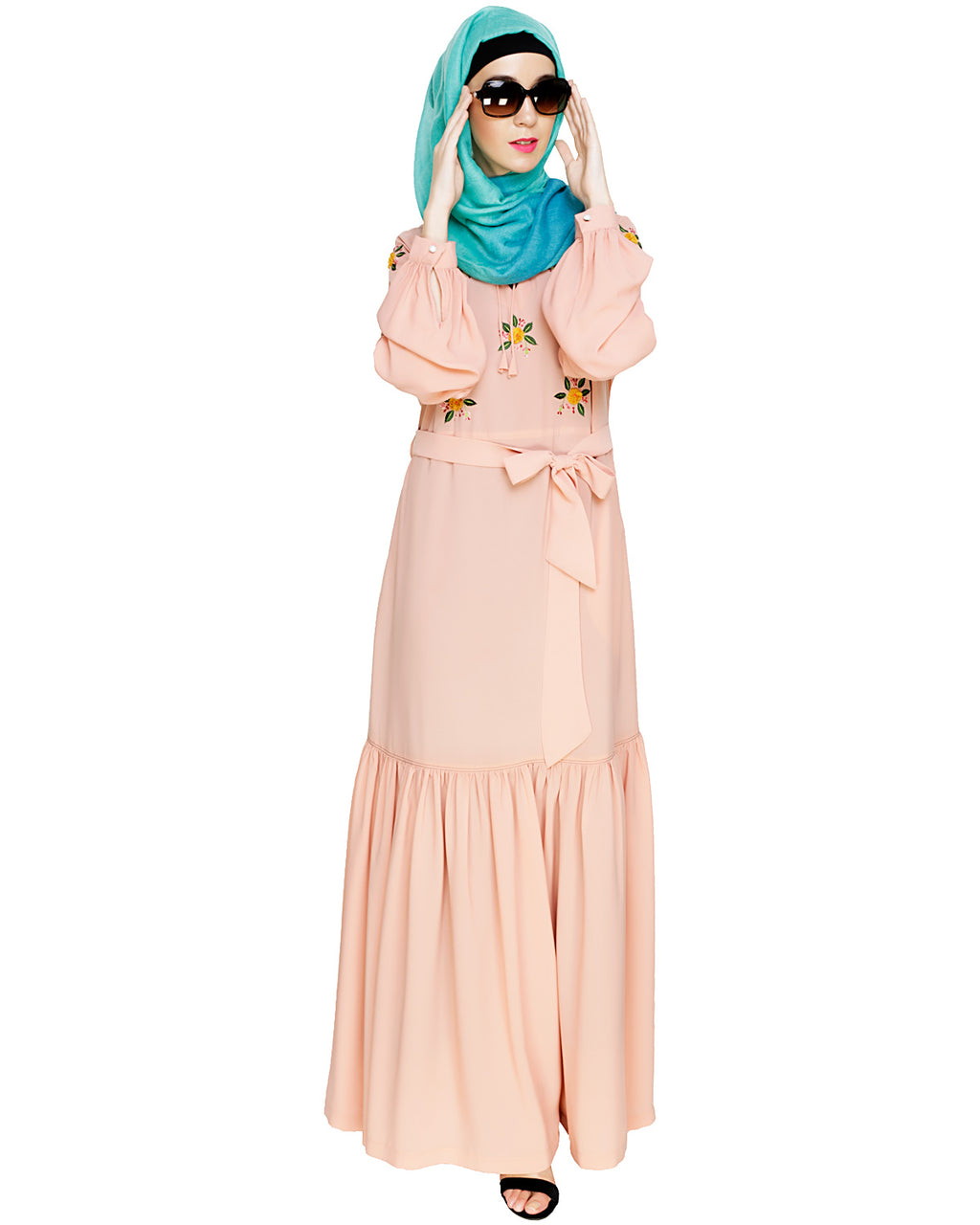 Dreamy Floral Embroiderd Abaya