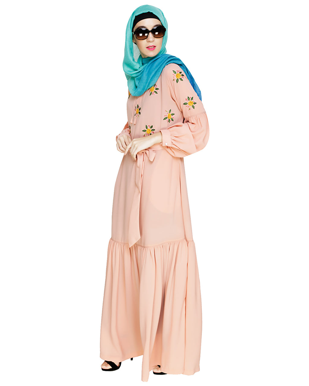 Dreamy Floral Embroiderd Abaya