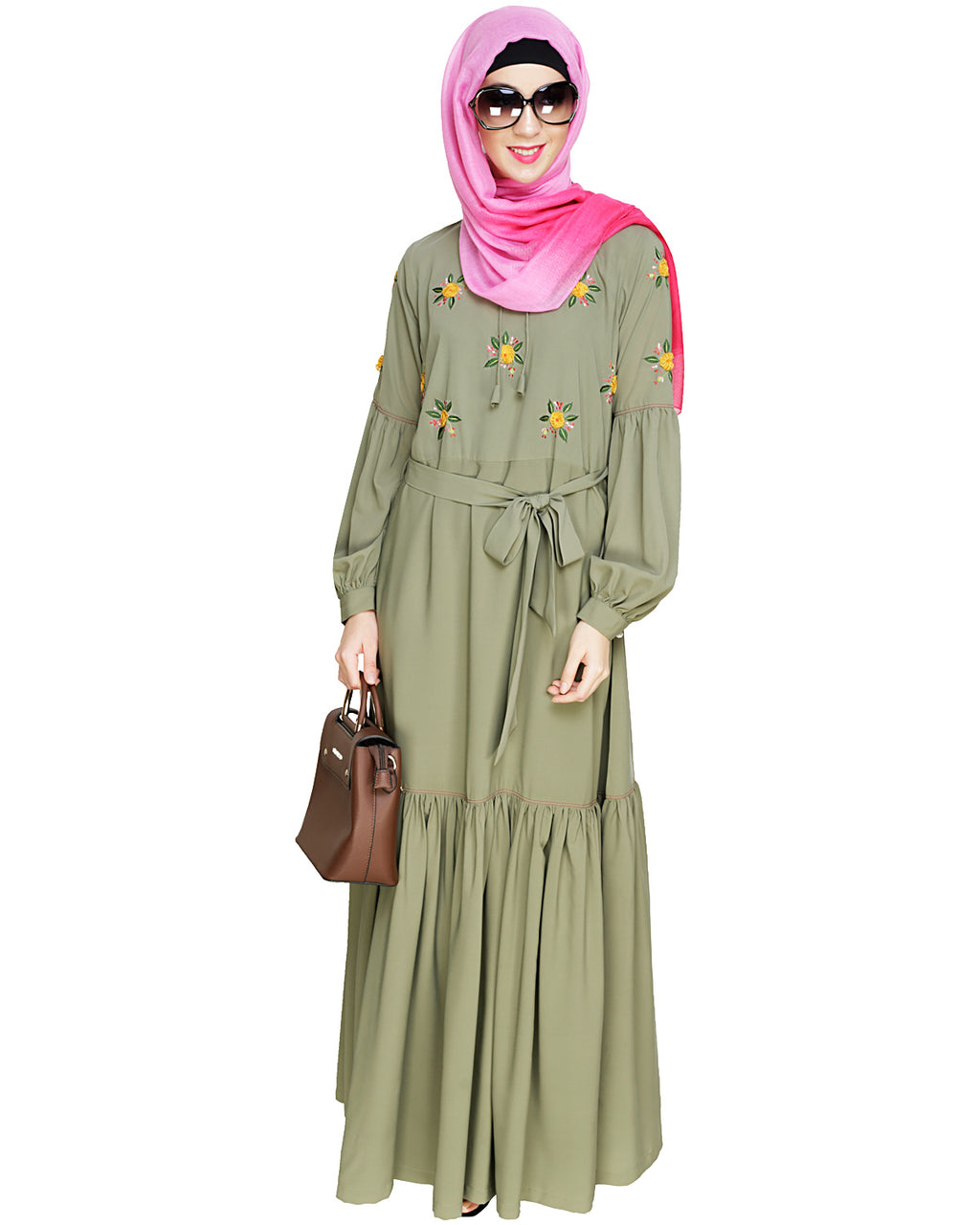 Dreamy Floral Embroiderd Abaya