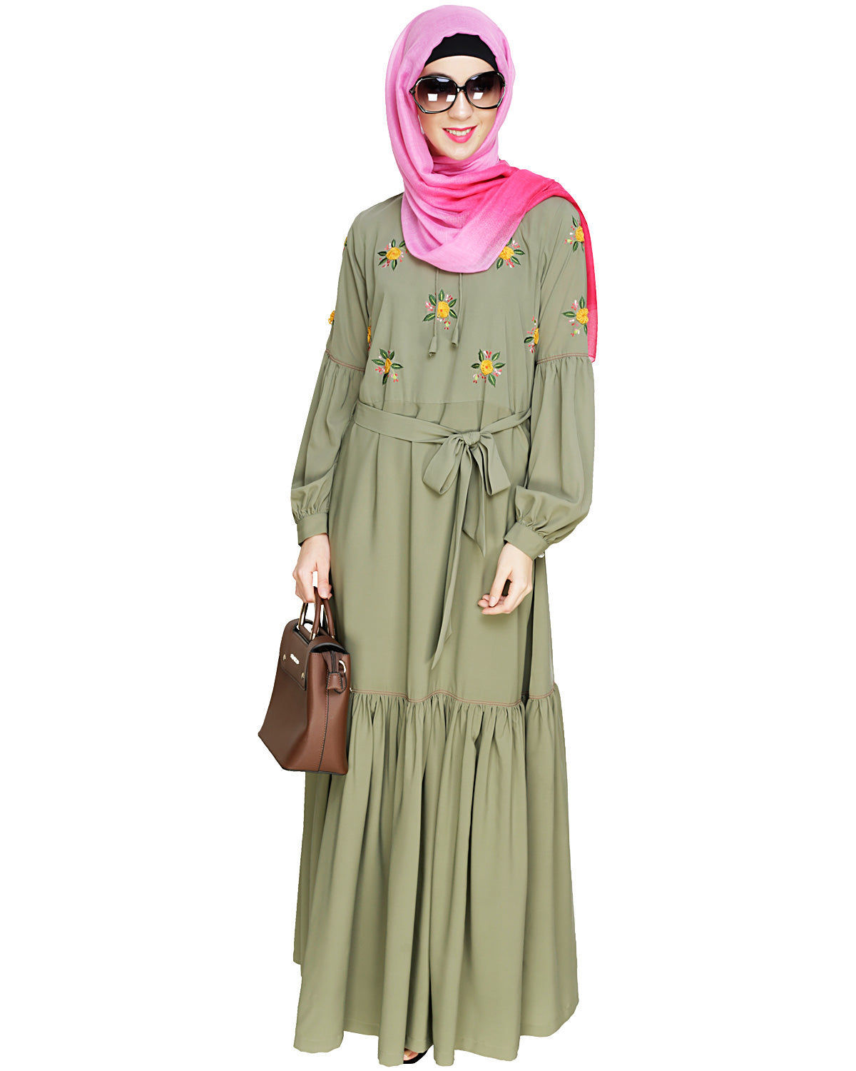 Dreamy Floral Embroiderd Abaya