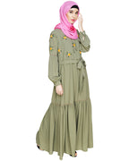 Dreamy Floral Embroiderd Abaya