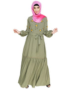 Dreamy Floral Embroiderd Abaya