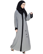 Contrast Embroidered Dubai Style Abaya