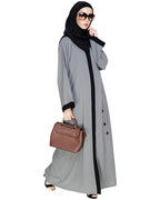 Contrast Embroidered Dubai Style Abaya