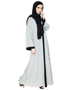 Contrast Embroidered Dubai Style Abaya