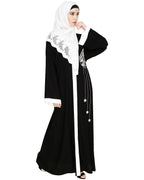 Contrast Embroidered Dubai Style Abaya