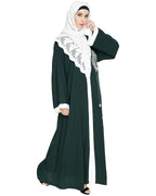 Contrast Embroidered Dubai Style Abaya