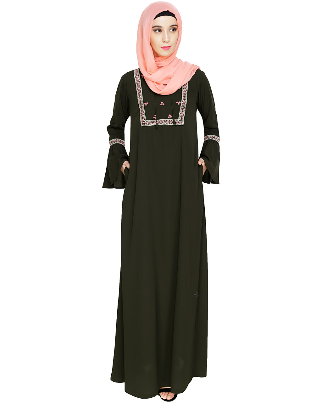 Boho Embroidered Abaya