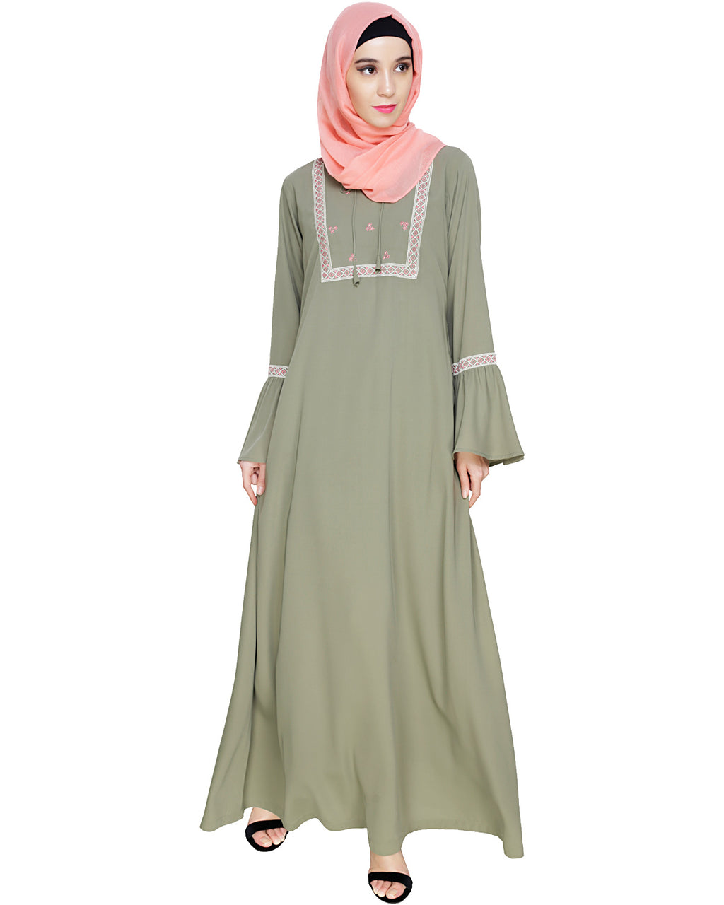 Boho Embroidered Abaya