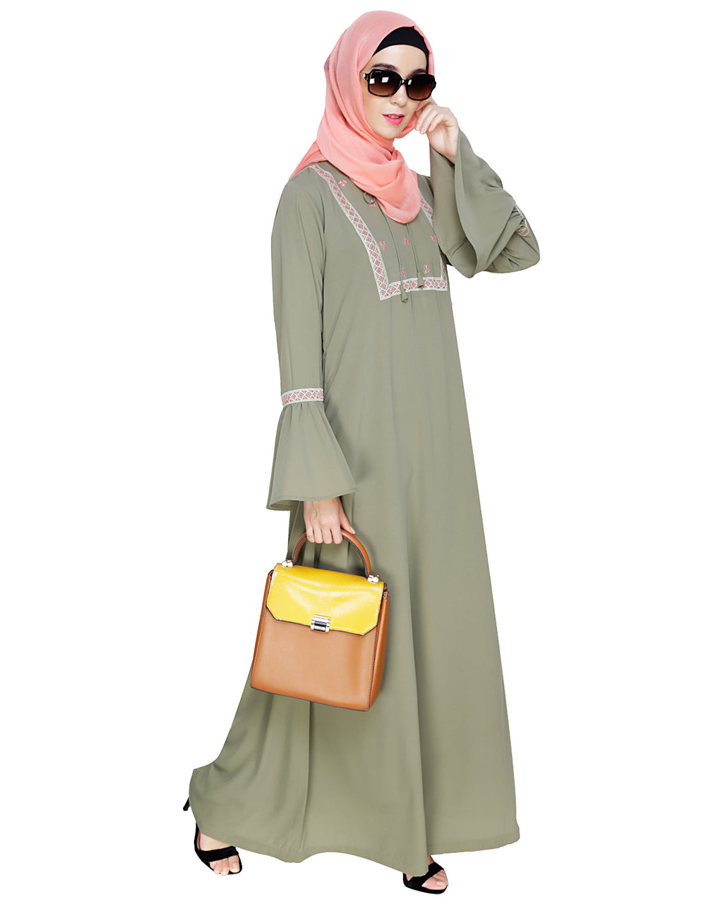 Boho Embroidered Abaya