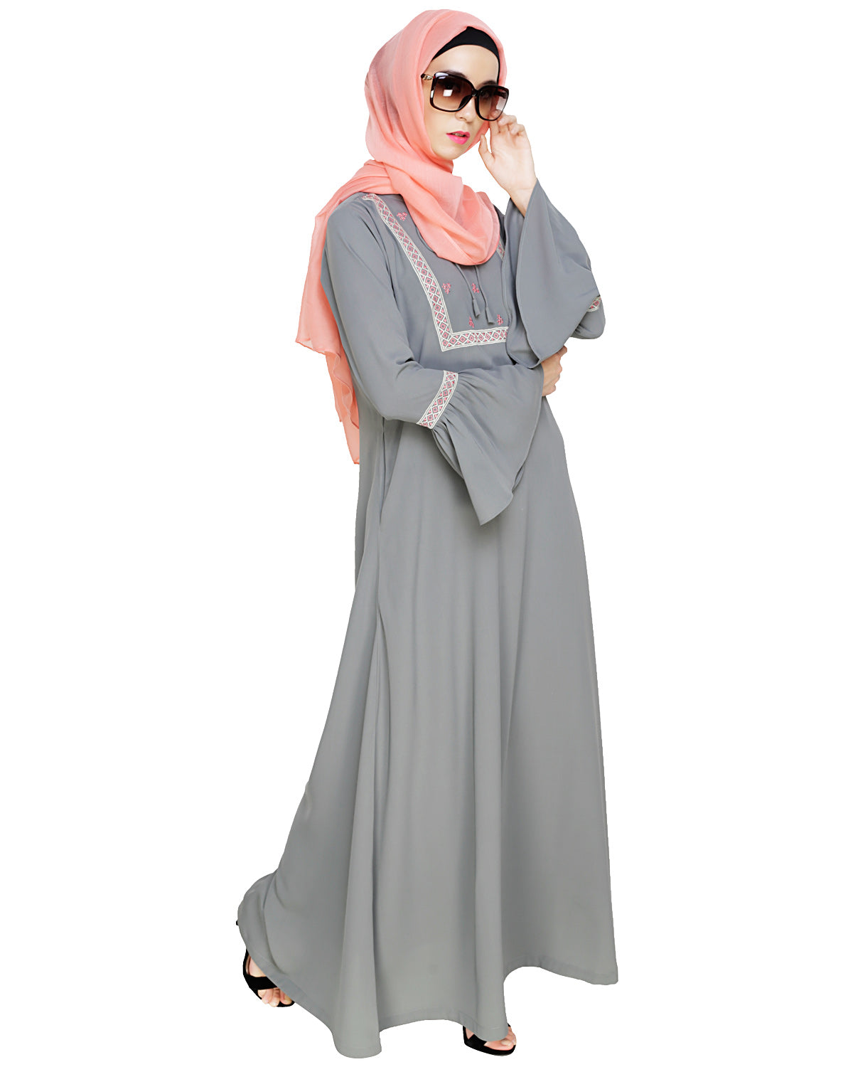 Boho Embroidered Abaya