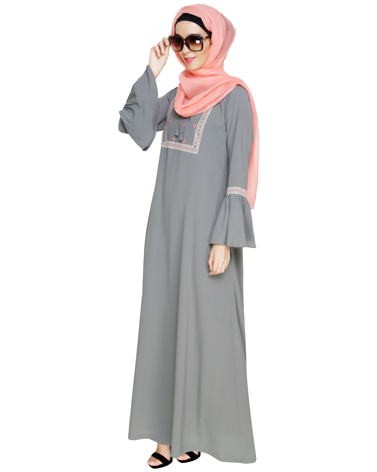 Boho Embroidered Abaya