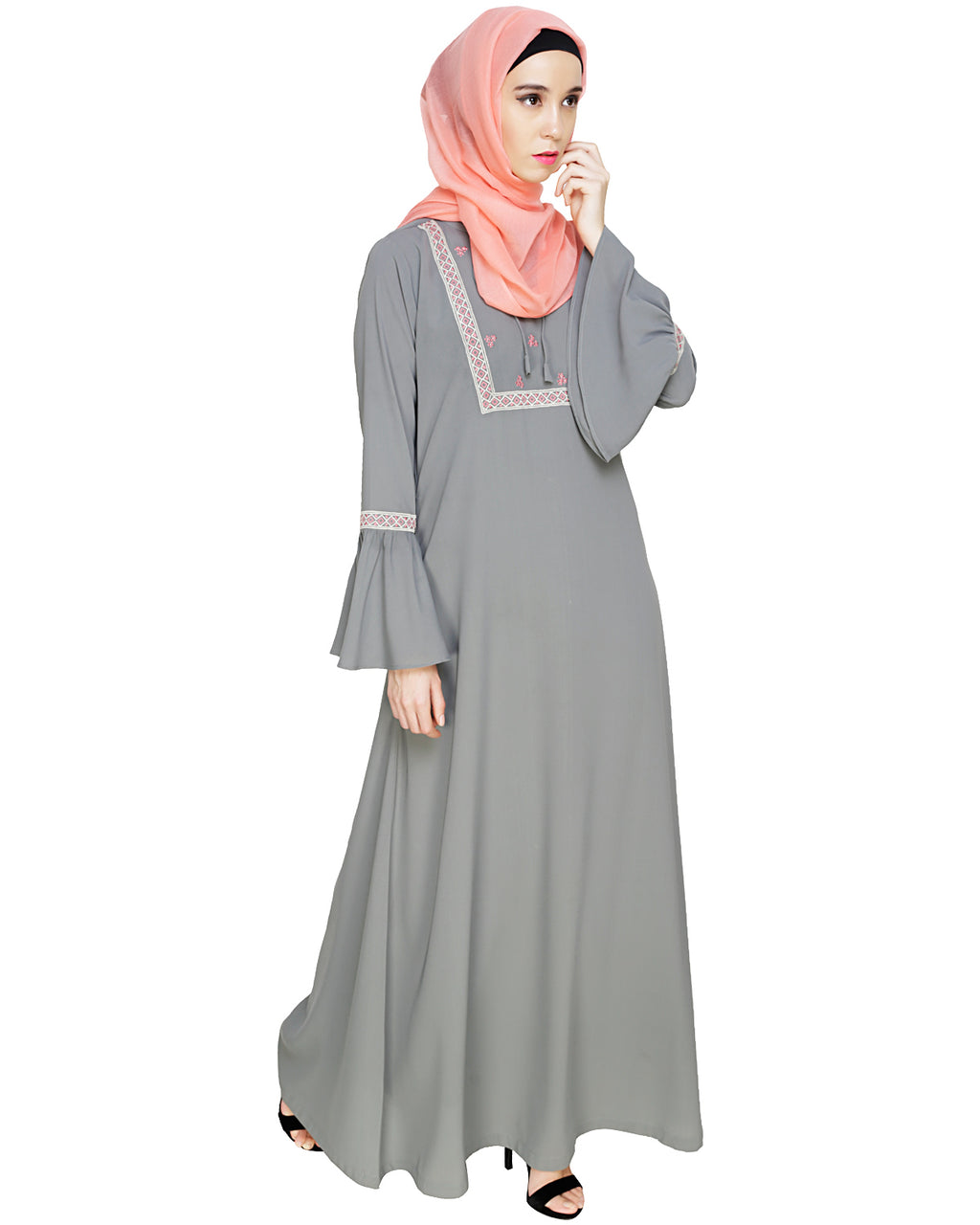 Boho Embroidered Abaya