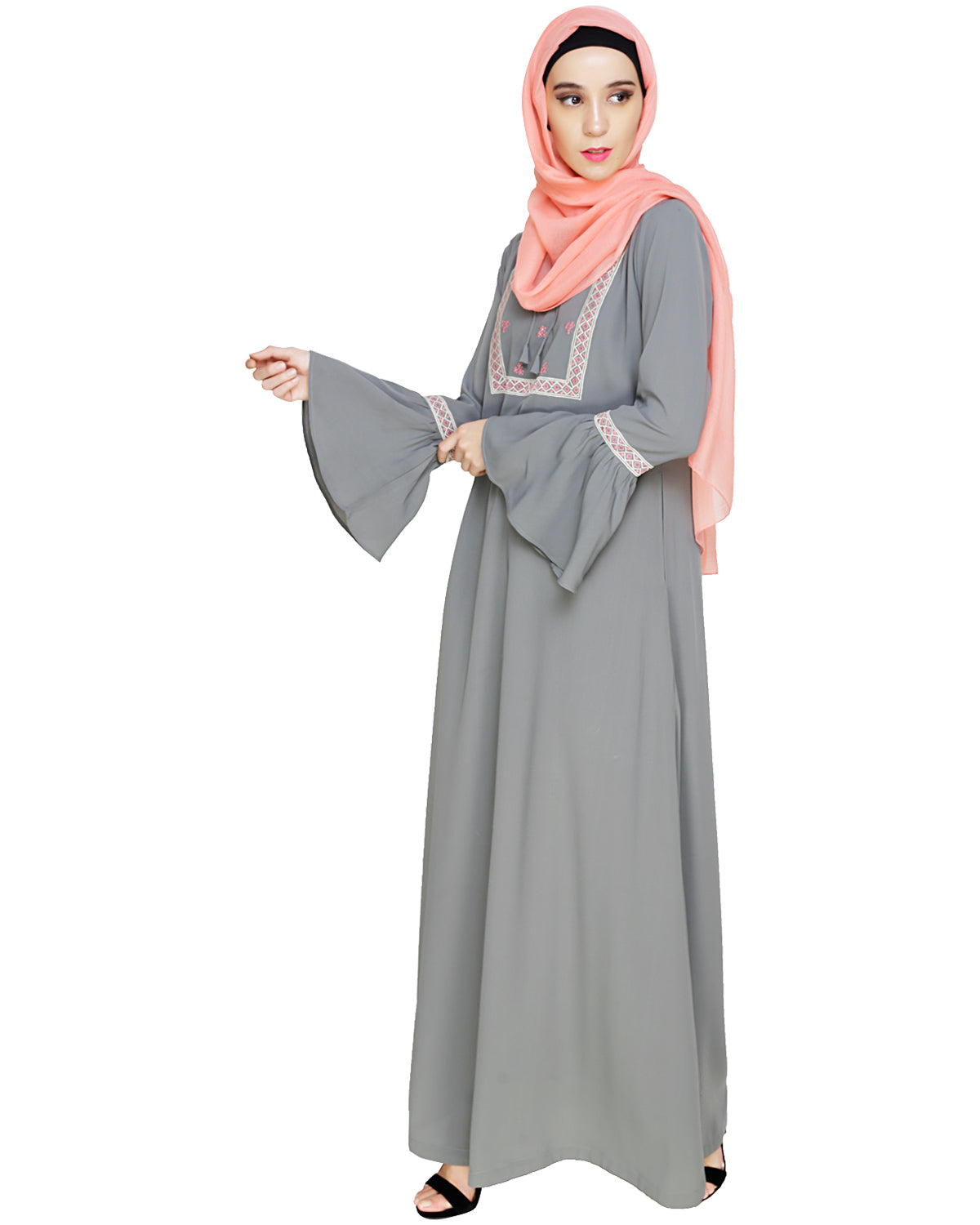 Boho Embroidered Abaya