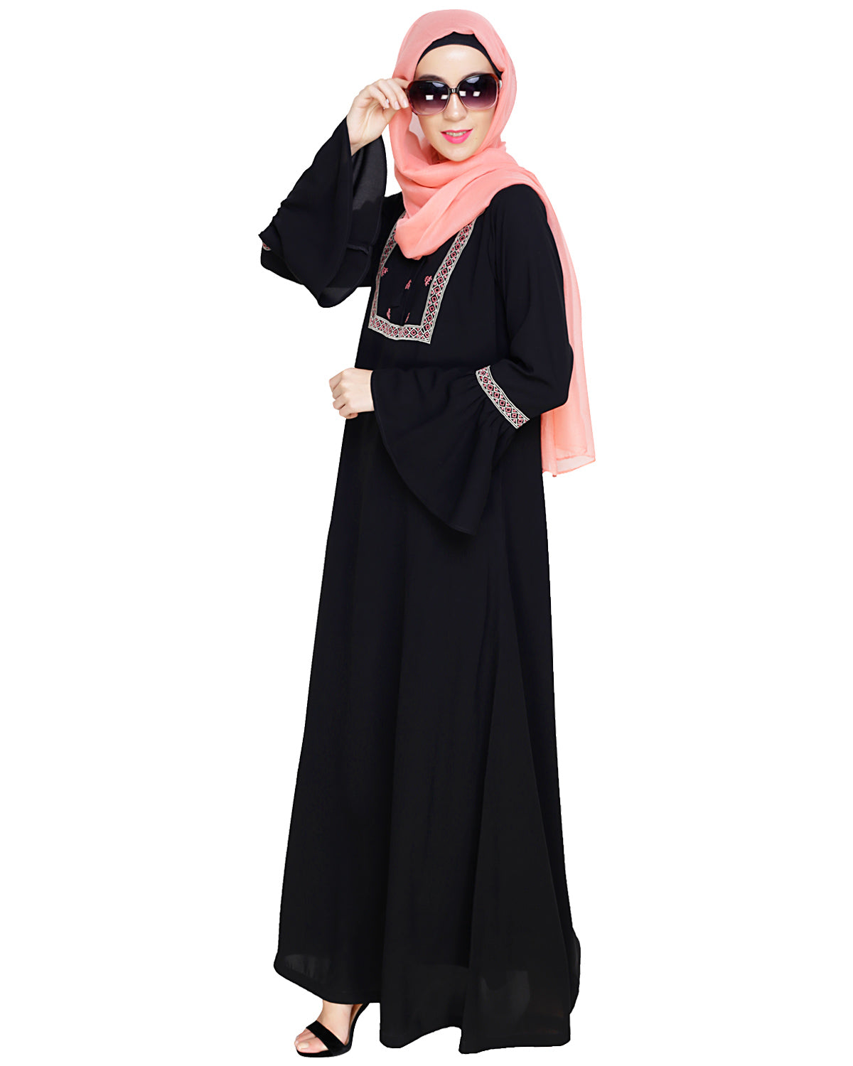 Boho Embroidered Abaya