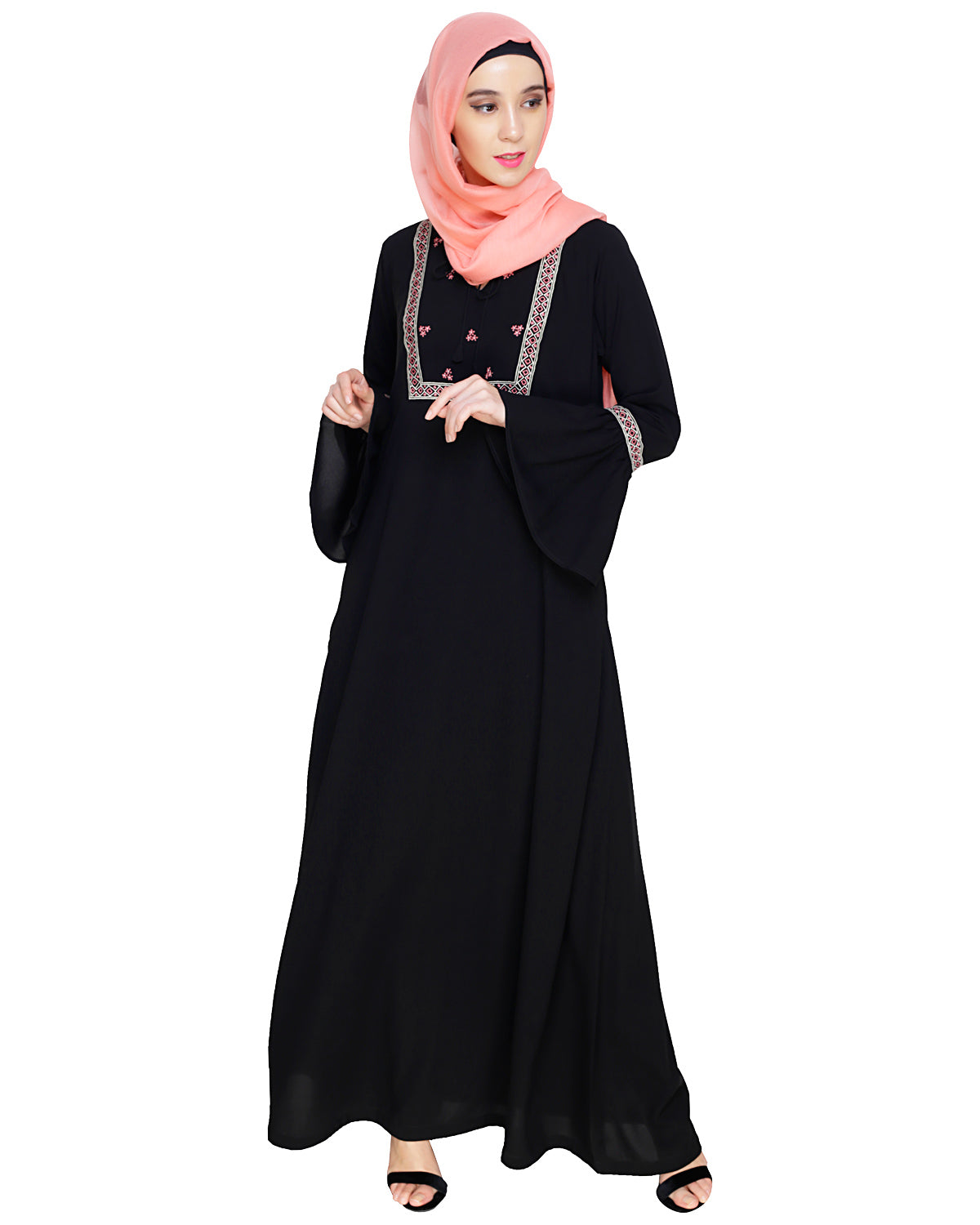 Boho Embroidered Abaya