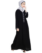 Lotus Embroidered Dubai Style Abaya