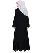 Lotus Embroidered Dubai Style Abaya