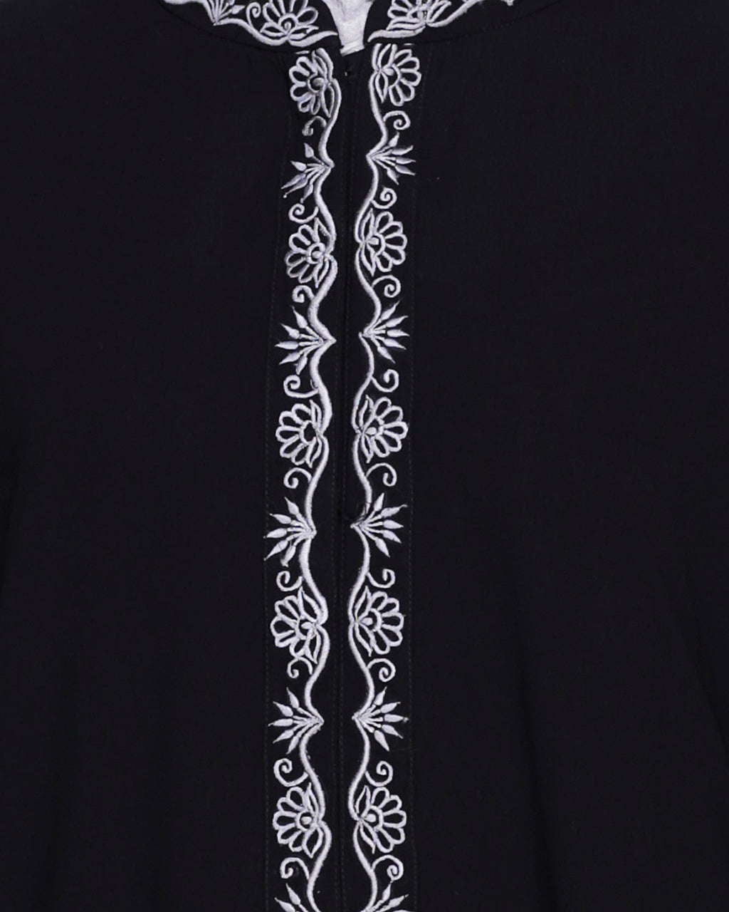 Lotus Embroidered Dubai Style Abaya