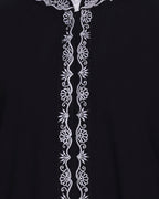 Lotus Embroidered Dubai Style Abaya