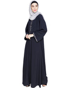 Lotus Embroidered Dubai Style Abaya