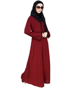 Lotus Embroidered Dubai Style Abaya