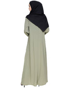 Lotus Embroidered Dubai Style Abaya