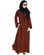 Lotus Embroidered Dubai Style Abaya