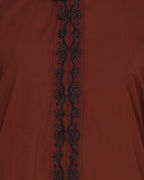 Lotus Embroidered Dubai Style Abaya