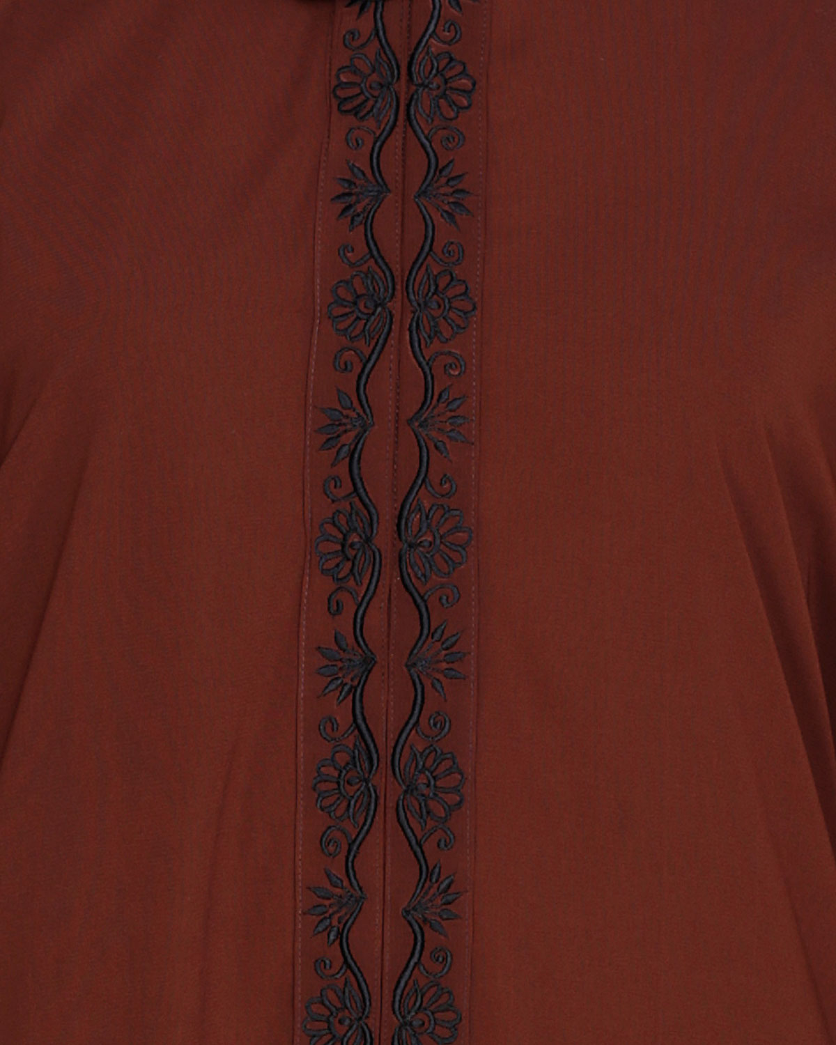 Lotus Embroidered Dubai Style Abaya
