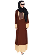 Embroidered Yoke Dubai Style Abaya