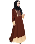Embroidered Yoke Dubai Style Abaya