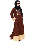 Embroidered Yoke Dubai Style Abaya