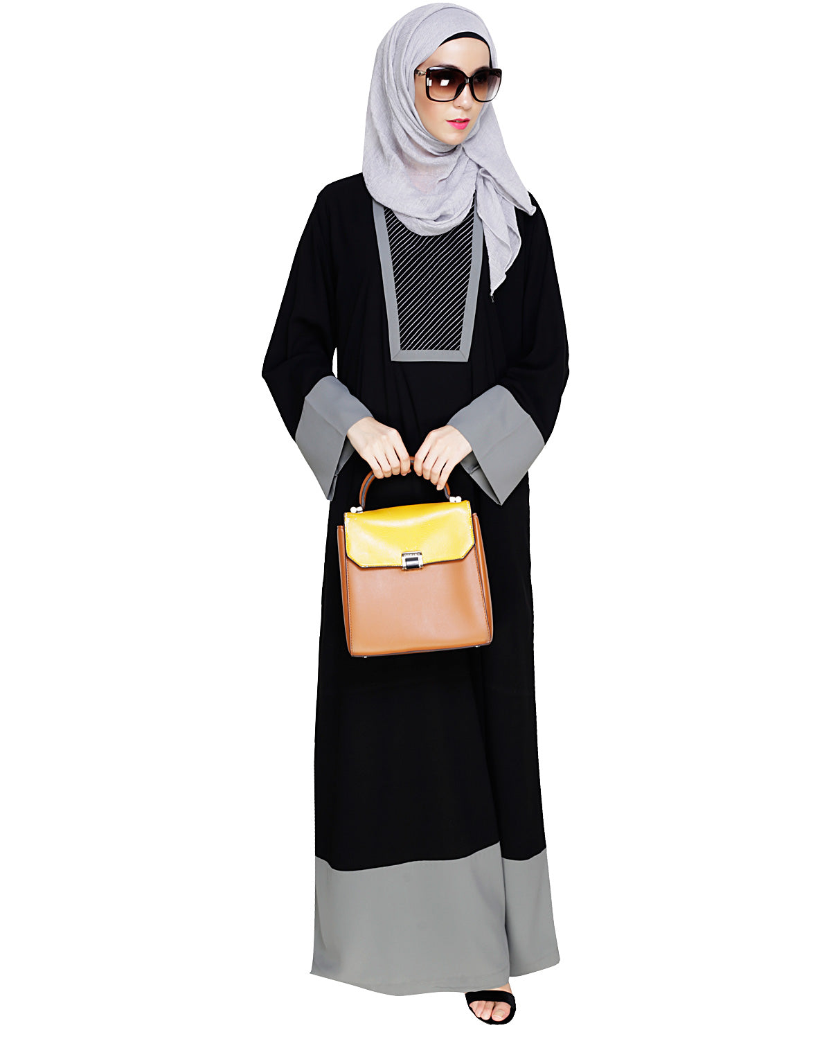 Embroidered Yoke Dubai Style Abaya