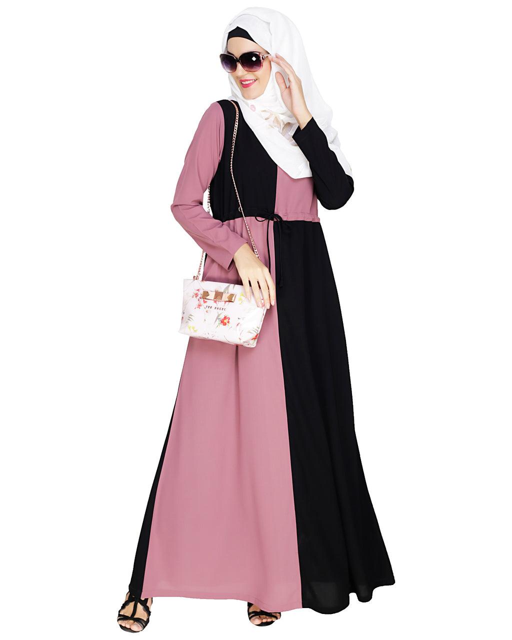 Colour Blocked Abaya