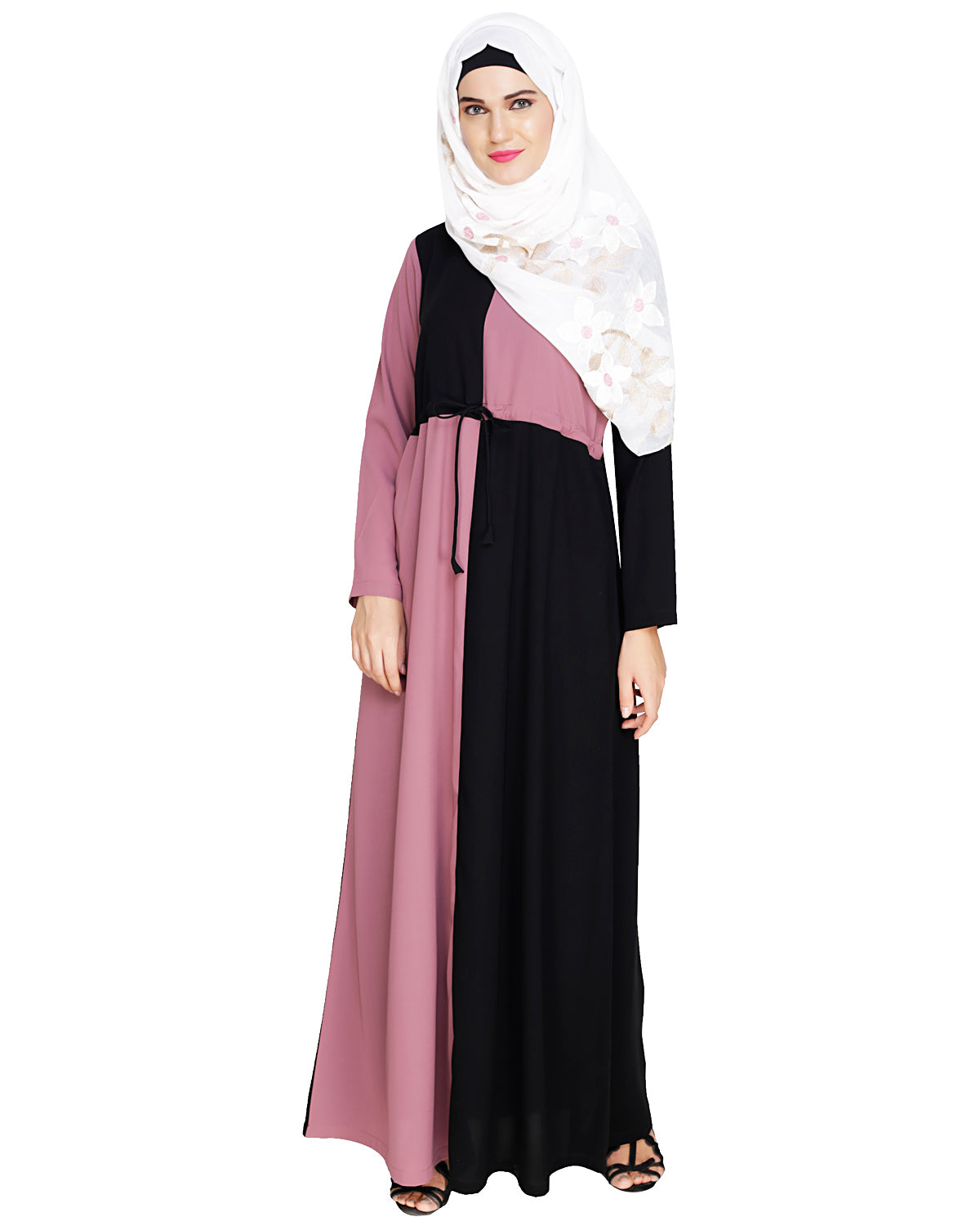 Colour Blocked Abaya