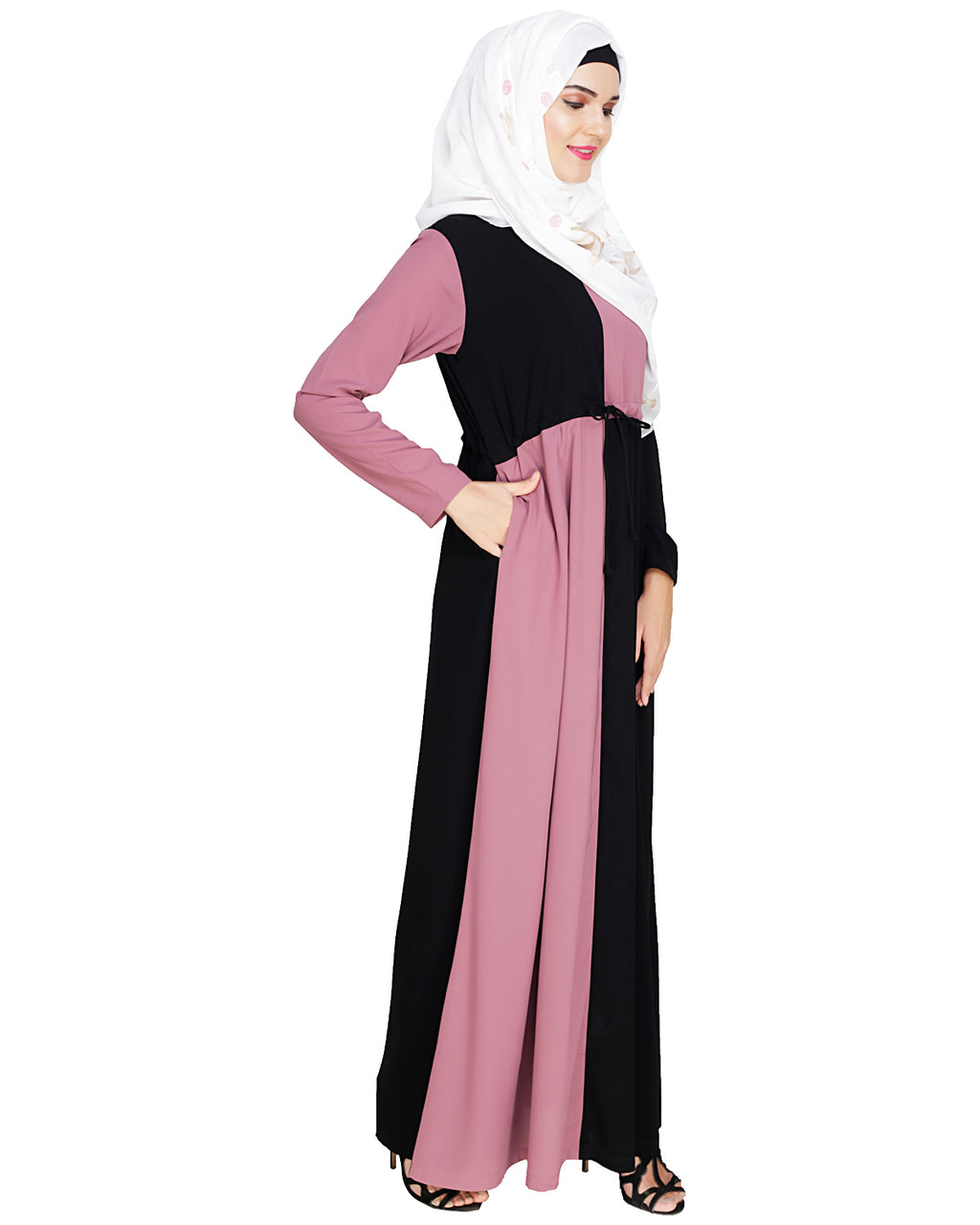 Colour Blocked Abaya