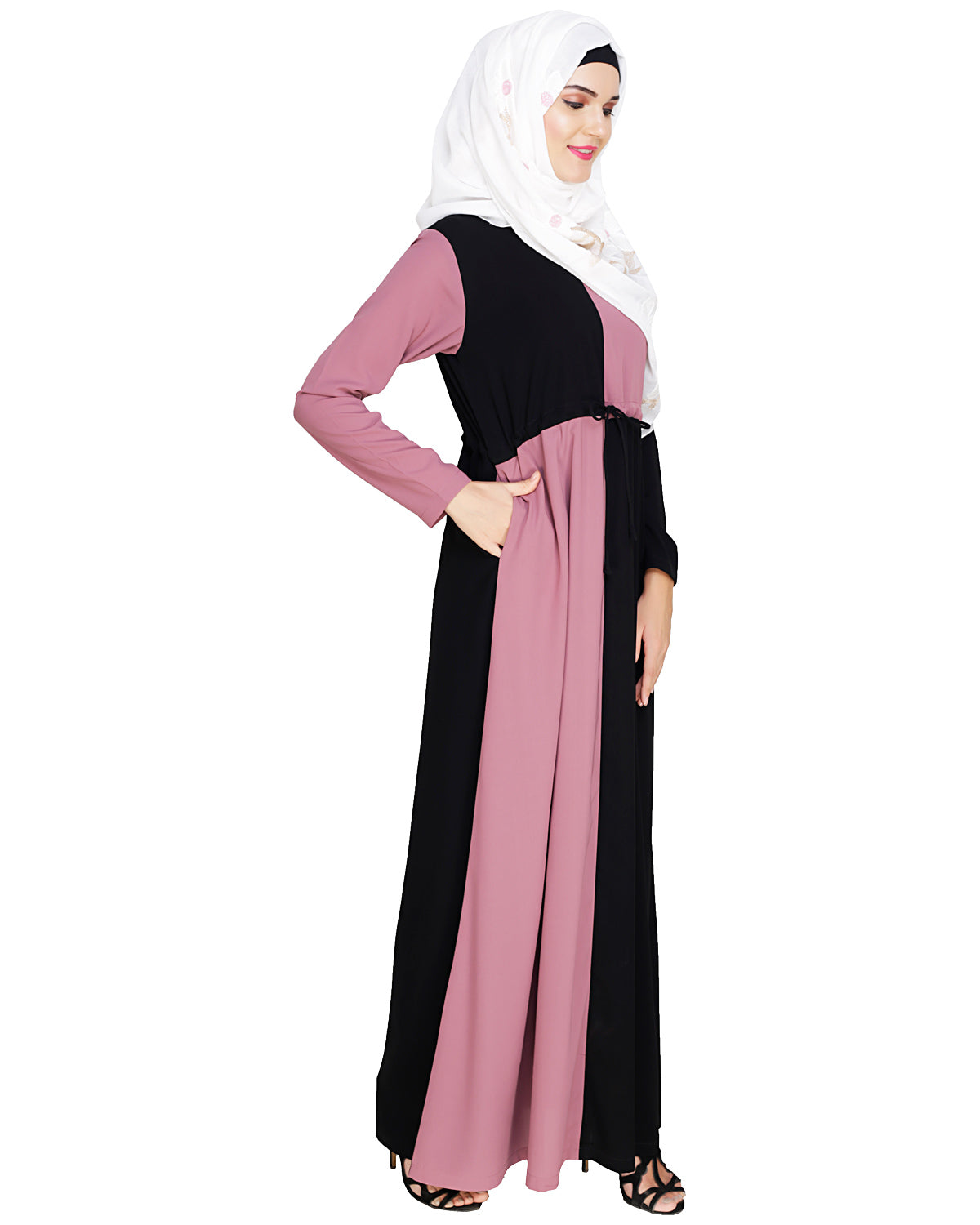 Colour Blocked Abaya