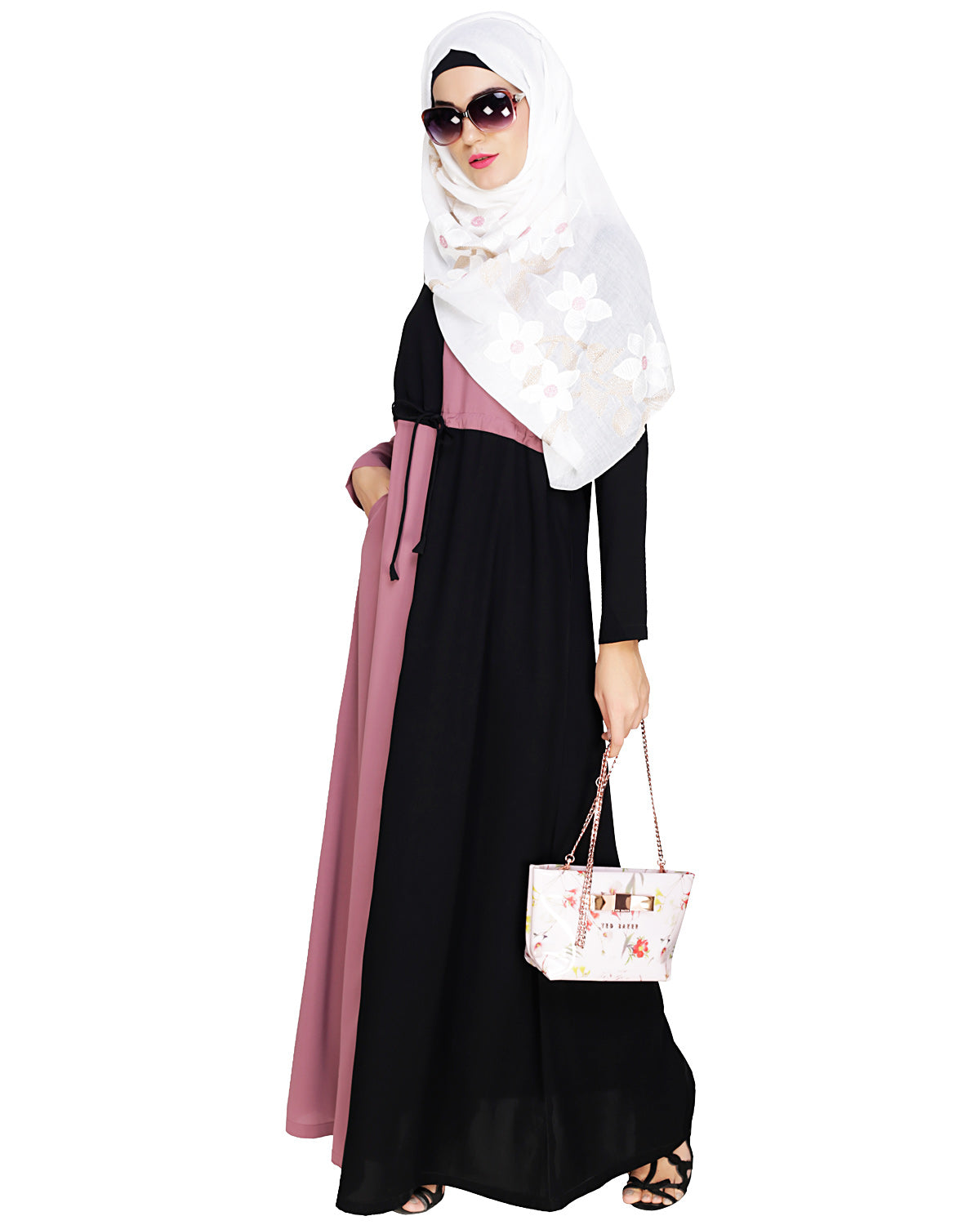 Colour Blocked Abaya