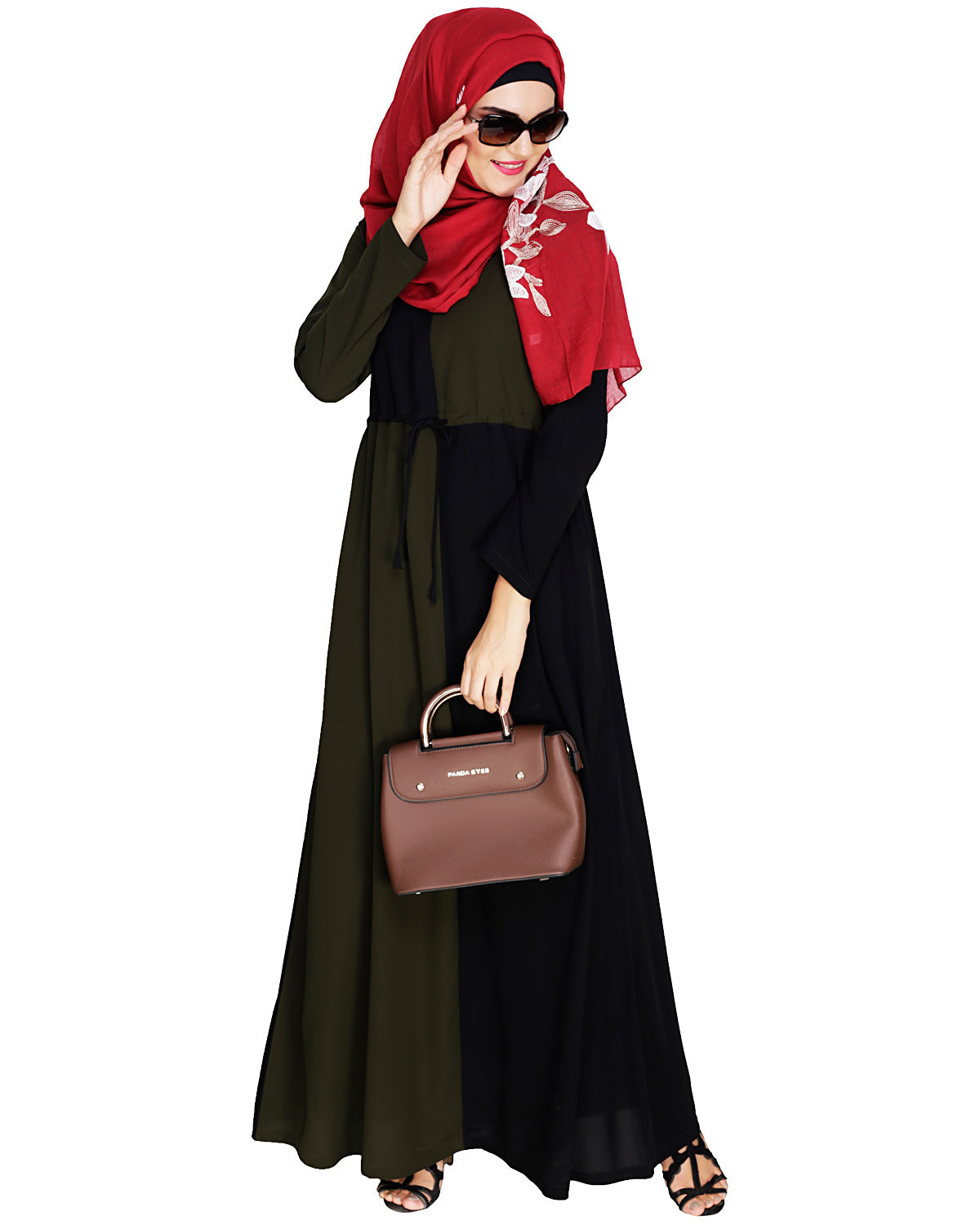 Colour Blocked Abaya